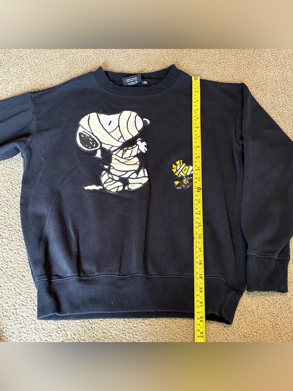 Peanuts Halloween Sweats Outfit Set S Sweatshirt & Joggers Snoopy Trick or Treat - Picture 7 of 12